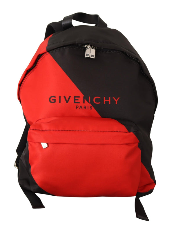 Red & Black Nylon Urban Backpack