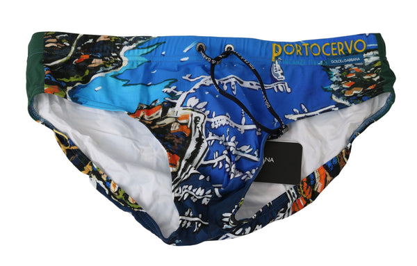 Blue PORTOCERVO Beachwear Briefs Nylon Swimwear