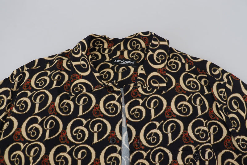 Multicolor Logo Print Button Front Shirt