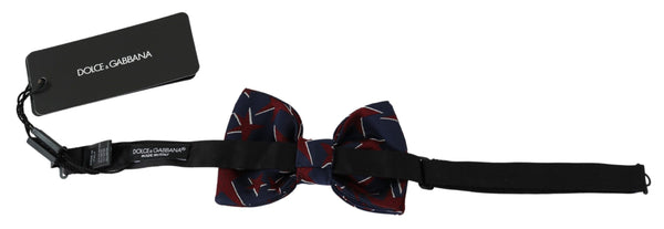 Blue Stars Print Adjustable Neck Papillon Bow Tie