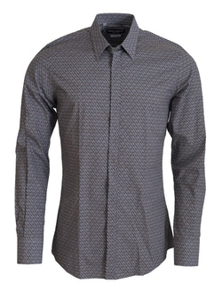 Gray Brown GOLD Slim Fit Dress Formal Shirt