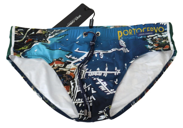 Blue PORTOCERVO Beachwear Briefs Nylon Swimwear