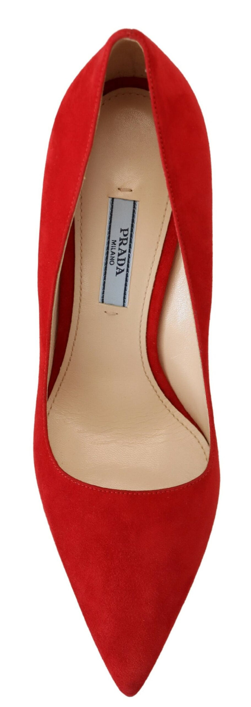 Red Suede Leather Heels Stilettos Pumps Shoes