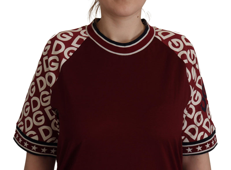 Bordeaux Jersey DG Mania Print Top T-shirt