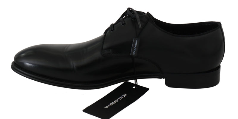 Black Leather Dress Derby Formal Mens Shoes