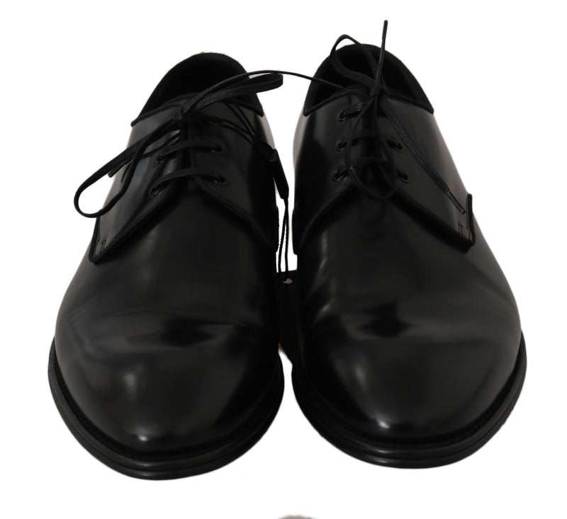 Black Leather Dress Derby Formal Mens Shoes