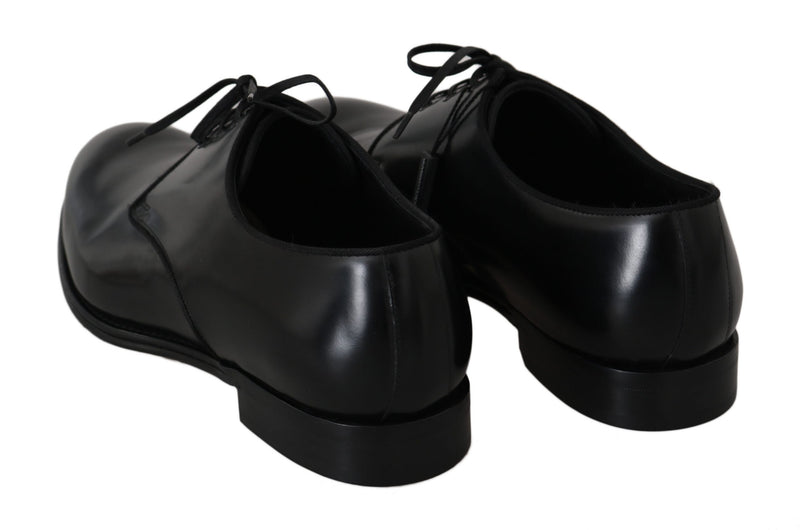 Black Leather Dress Derby Formal Mens Shoes