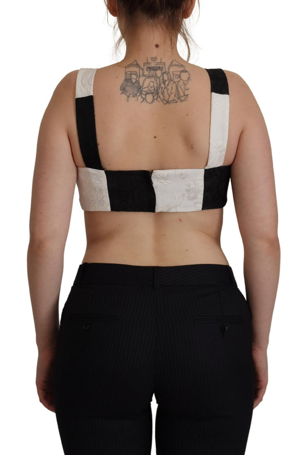 Black White Bustier Corset Sleeveless Top