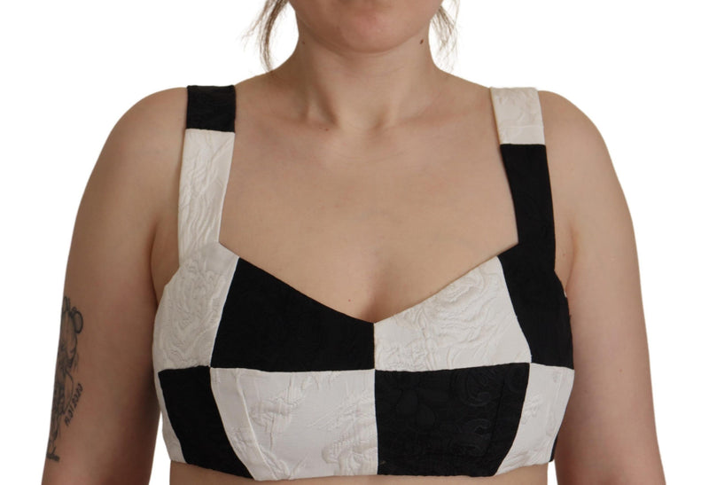 Black White Bustier Corset Sleeveless Top