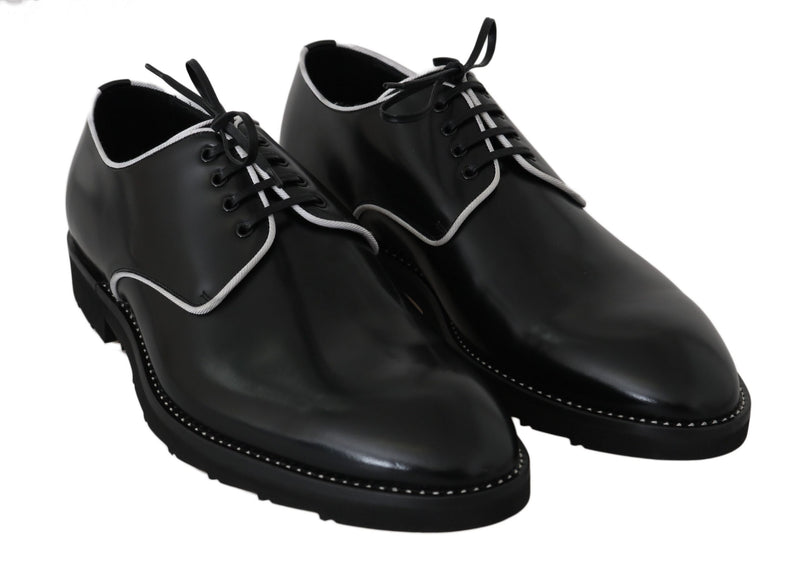 Black Leather Derby Dress Formal Mens  Shoes