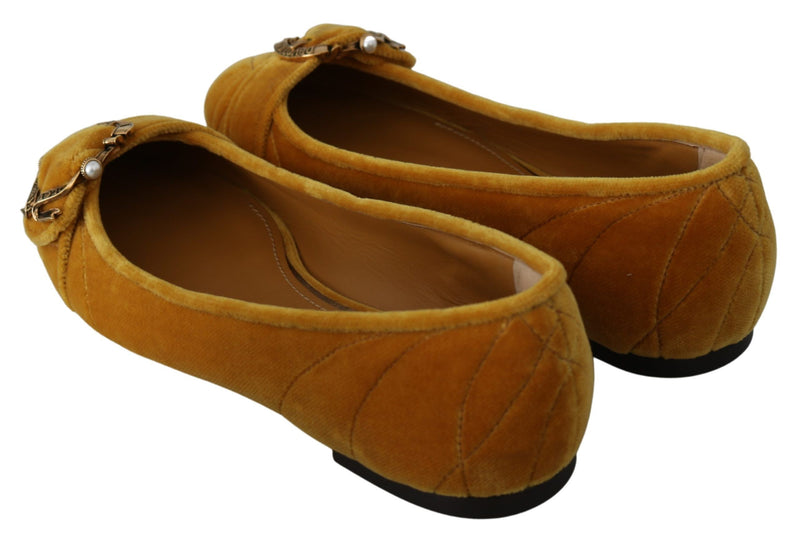 Velvet Mustard Devotion Ballerina Flats Shoes