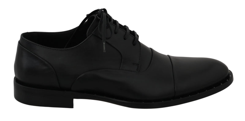 Black Leather Derby Formal Shoes