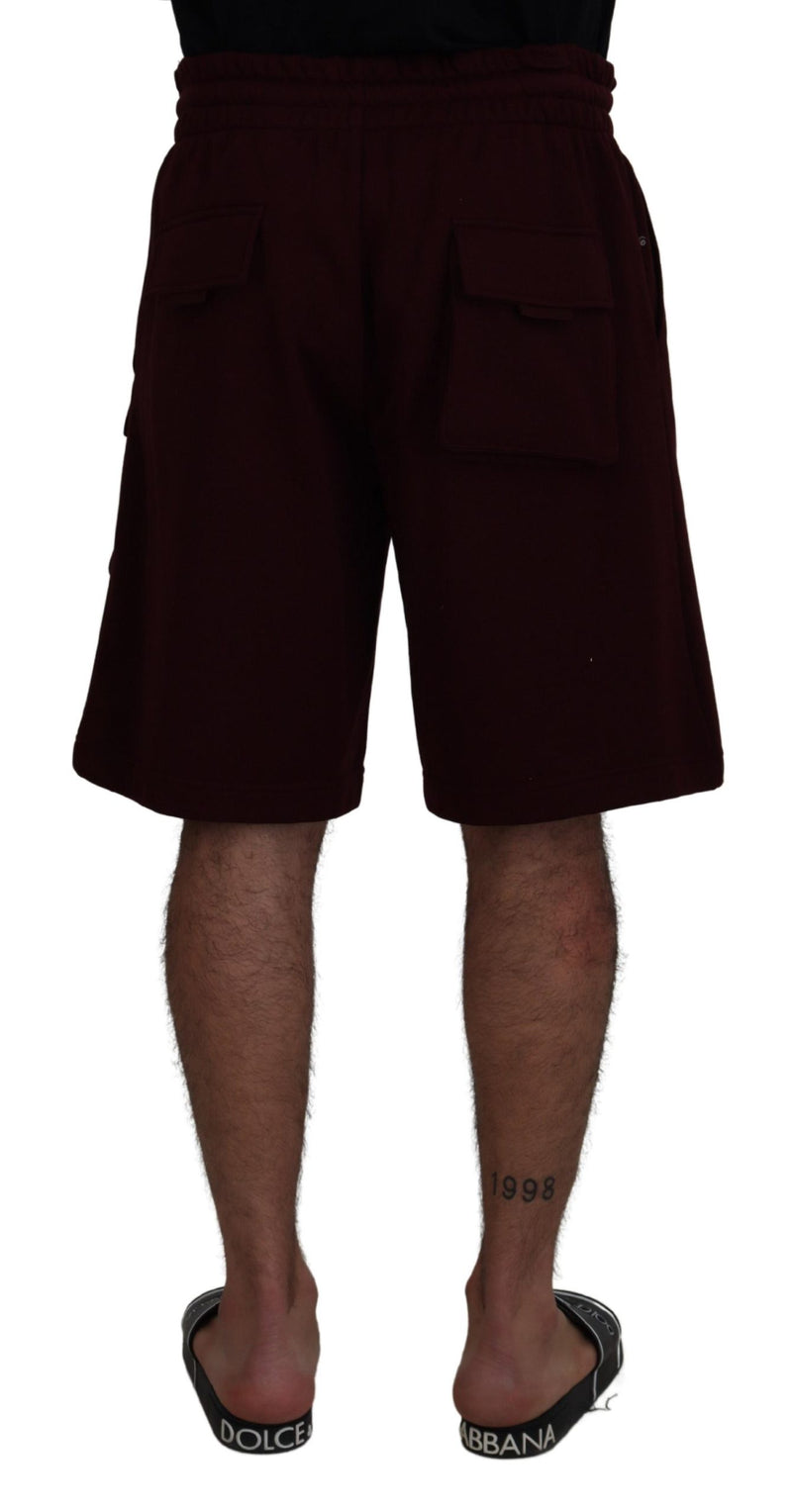 Maroon Bermuda Cargo Men Shorts