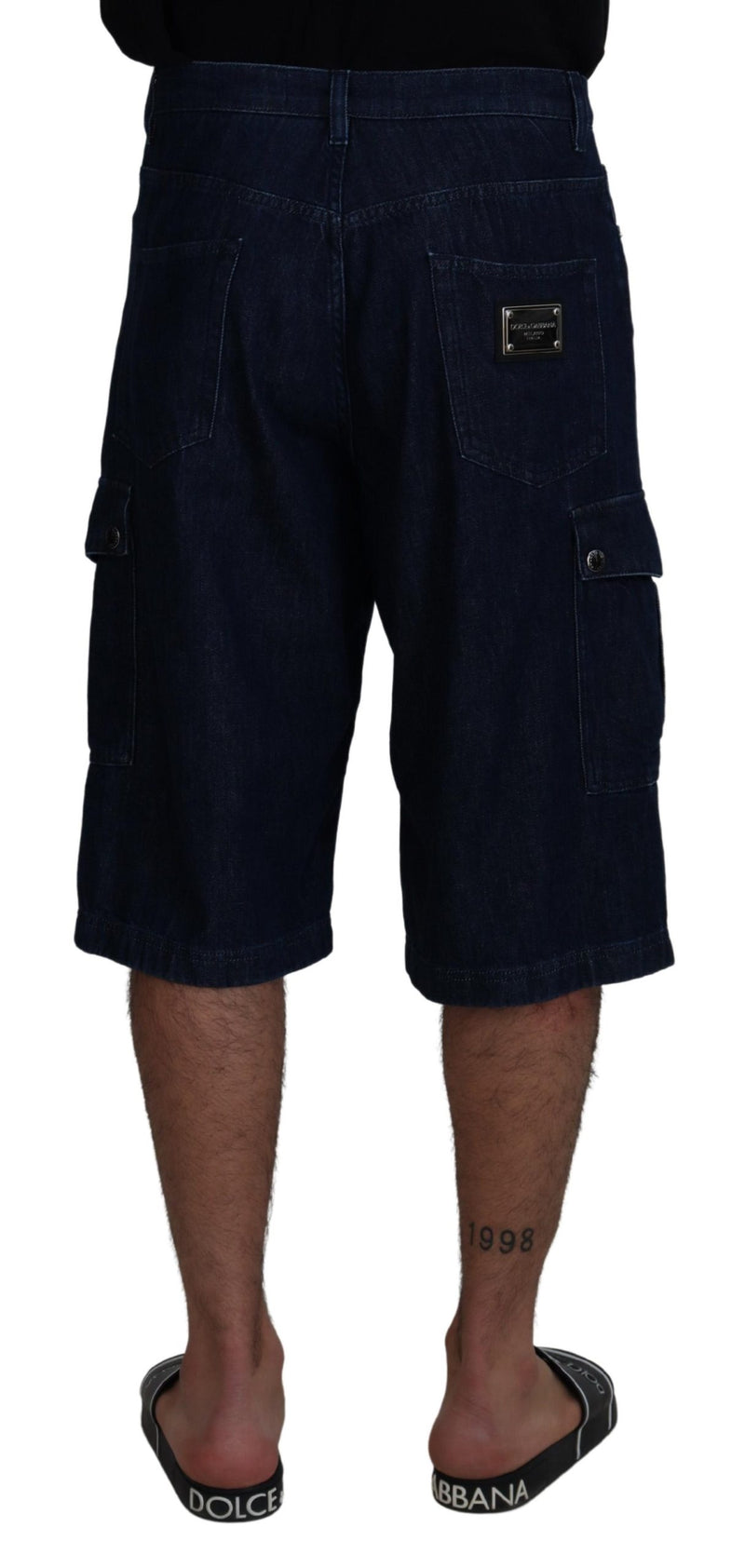 Blue Bermuda Cargo Casual Denim Shorts