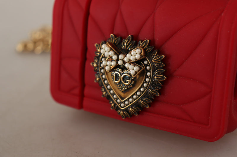 Gold Chain Red Devotion Micro Bag Airpod Case Necklace