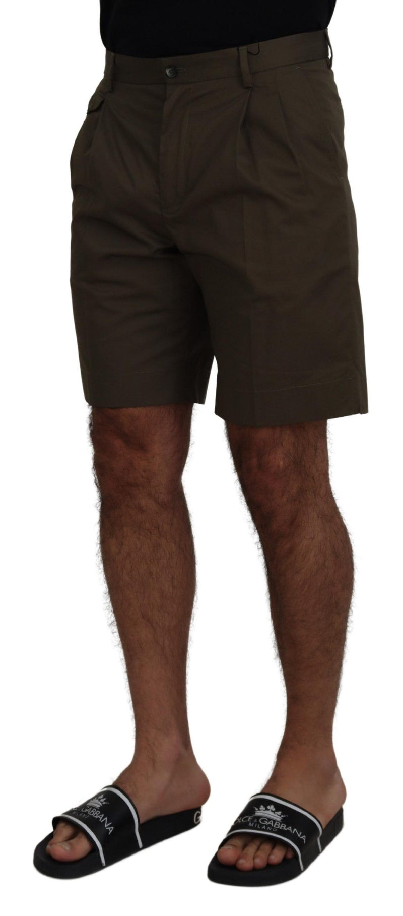 Green Chinos Cotton Casual Shorts