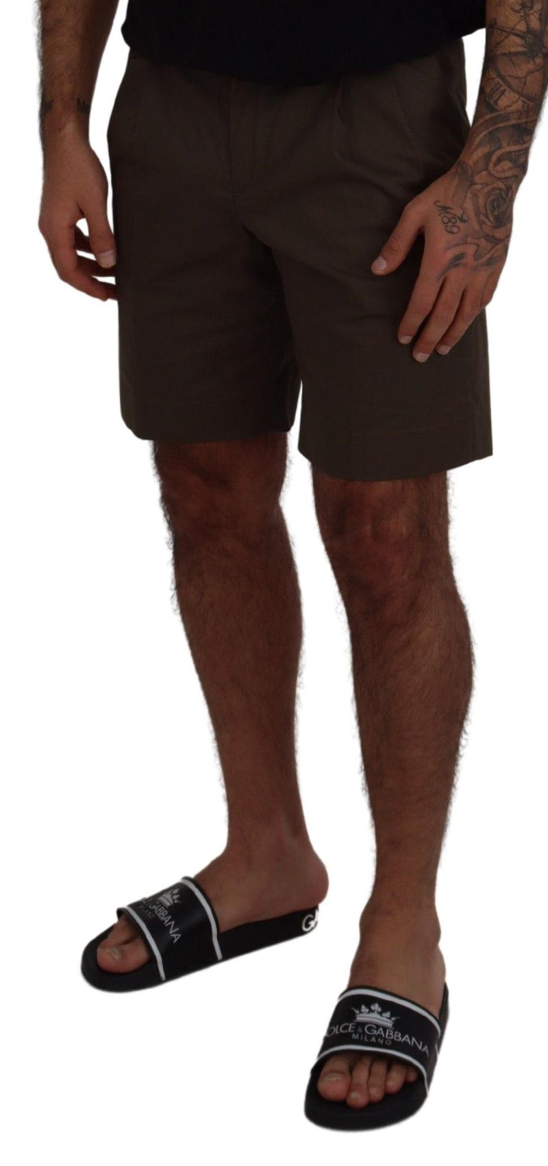 Green Chinos Cotton Casual Shorts