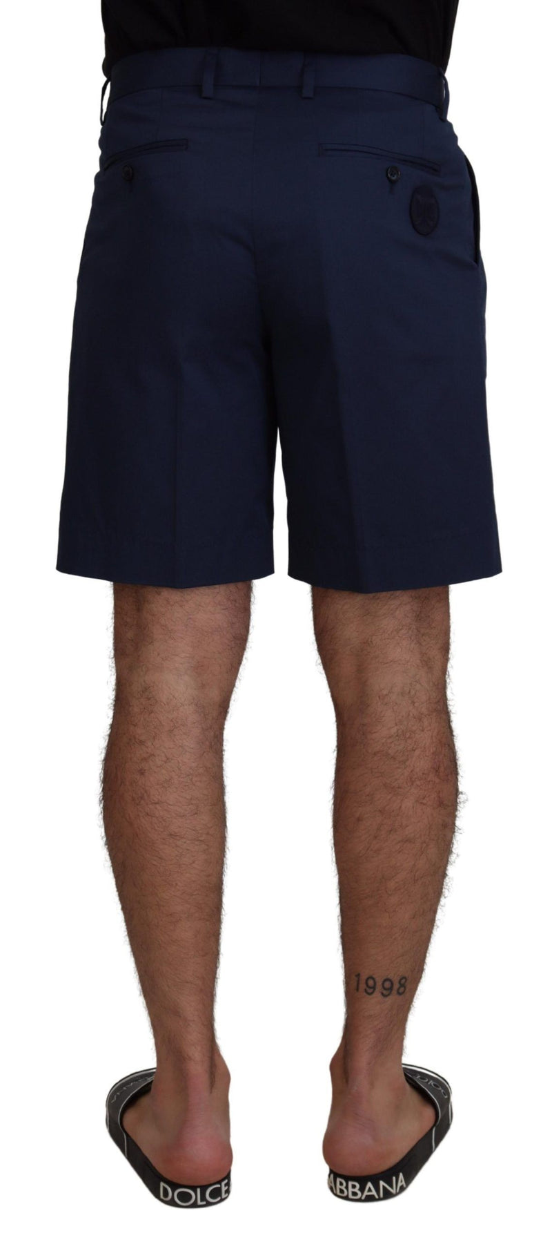 Blue Chinos Cotton Stretch Casual Shorts