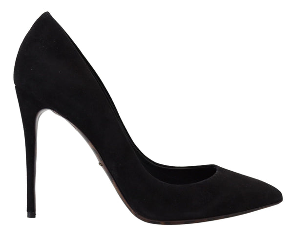 Black Suede High Heels Pumps Classic Shoes