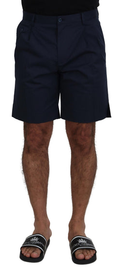 Blue Chinos Cotton Stretch Casual Shorts