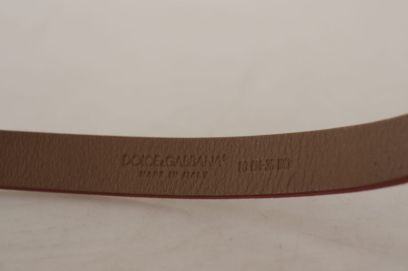 Brown Logo Engraved Metal Waist Buckle Belt