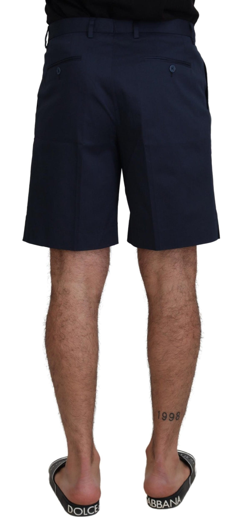 Blue Chinos Cotton Stretch Casual Shorts