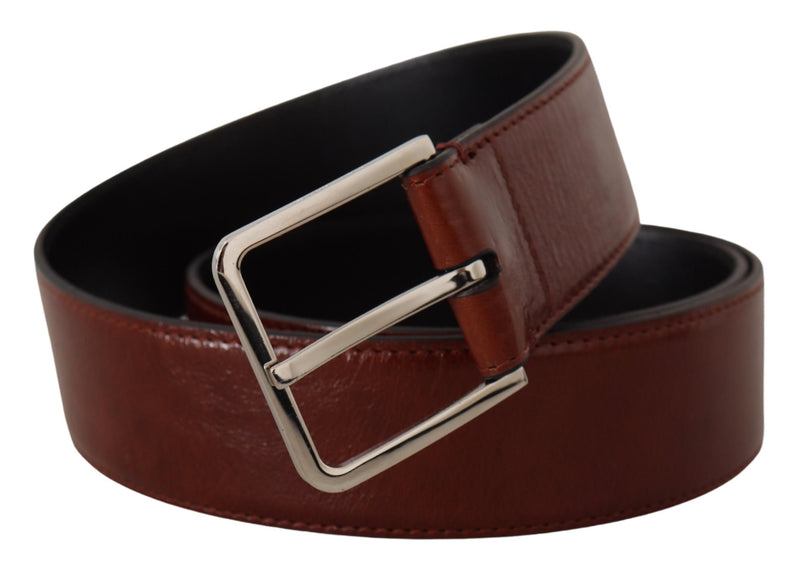 Bordeaux Calf Patent Leather Logo Waist Buckle Belt