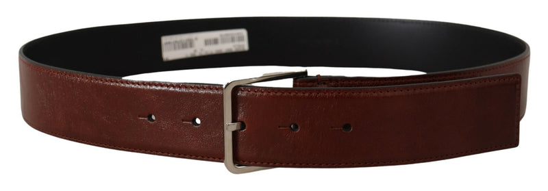 Bordeaux Calf Patent Leather Logo Waist Buckle Belt