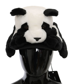 Black White Panda Fur Baseball Cotton Hat