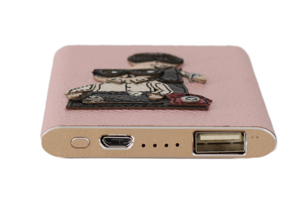 Charger USB Pink Leather #DGFAMILY Power Bank