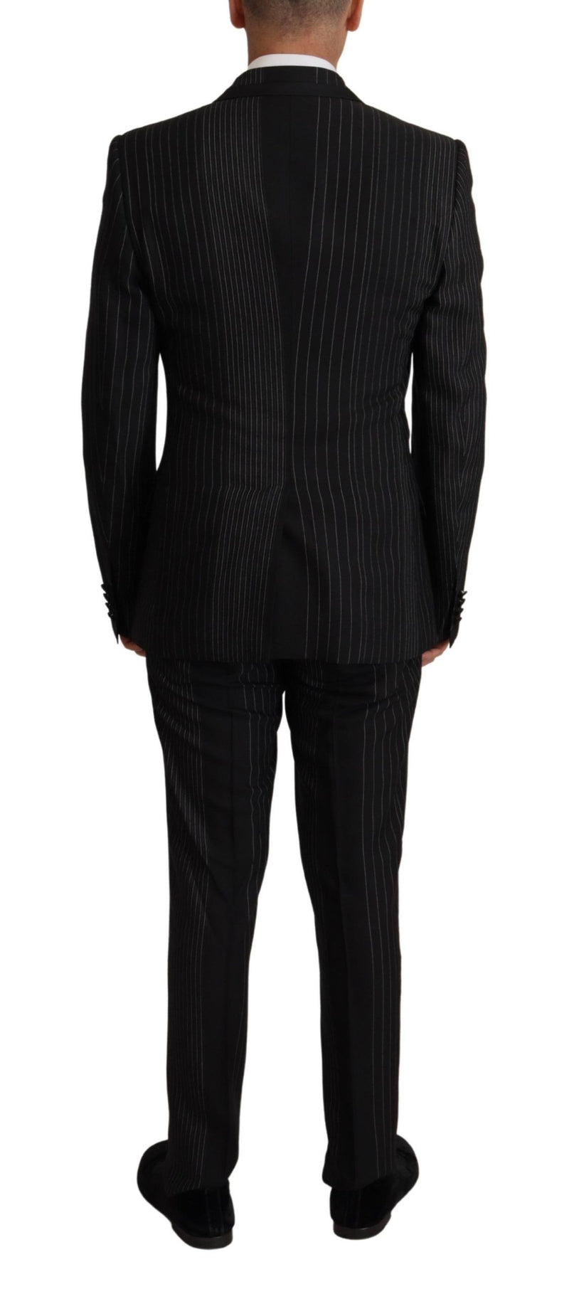 Black Stripes Rayon Formal 2 Piece Suit