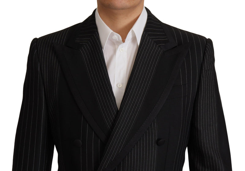 Black Stripes Rayon Formal 2 Piece Suit