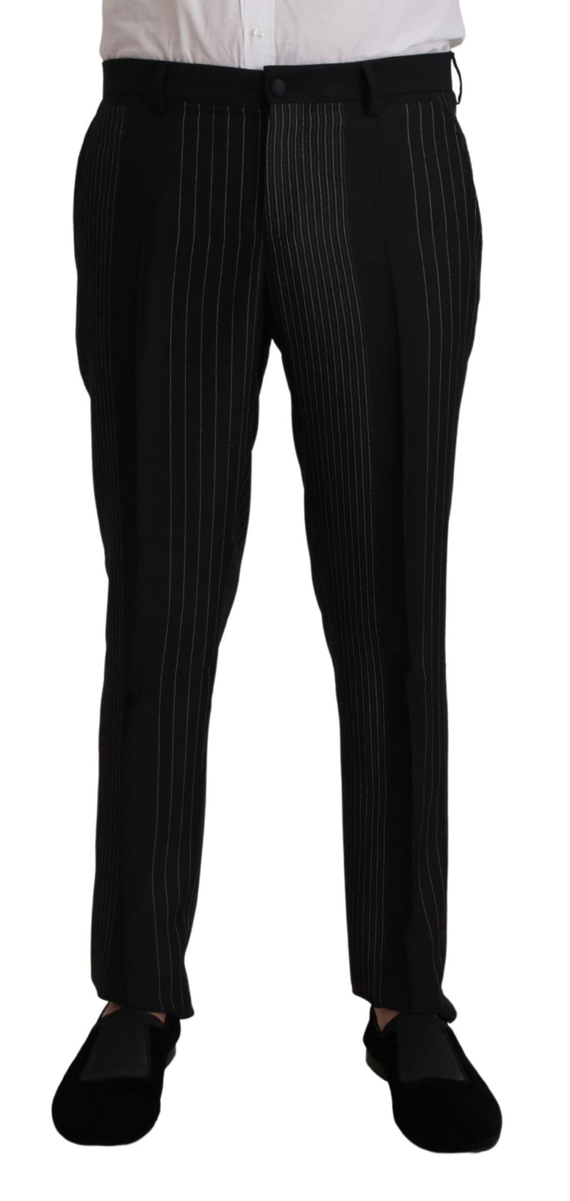 Black Stripes Rayon Formal 2 Piece Suit