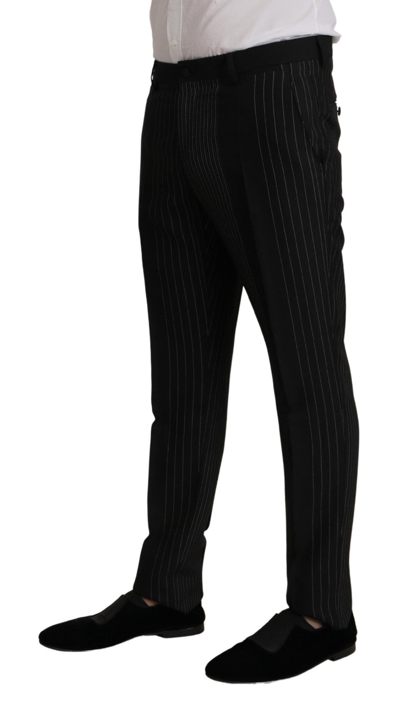 Black Stripes Rayon Formal 2 Piece Suit