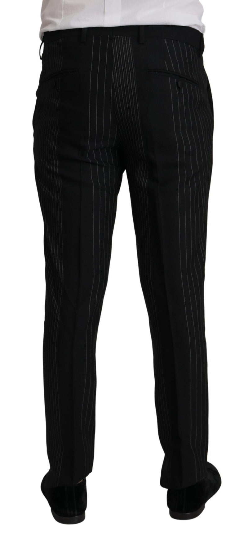 Black Stripes Rayon Formal 2 Piece Suit