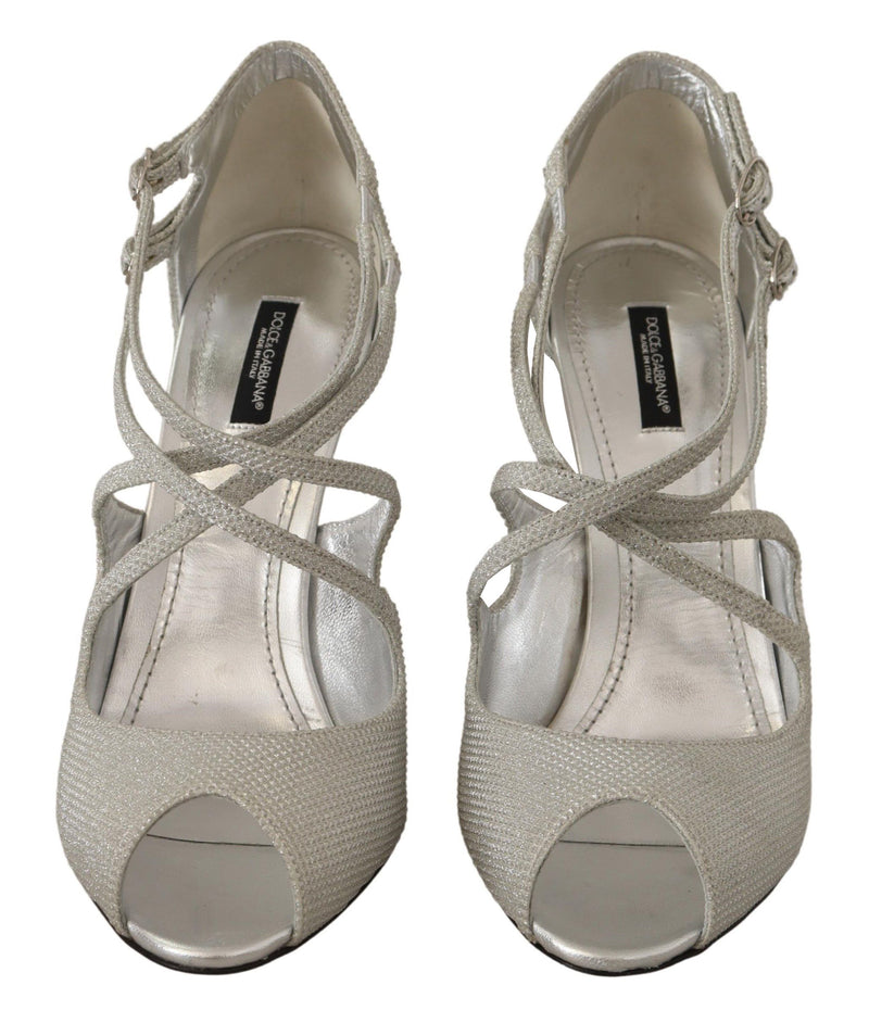 Silver Shimmers Sandals Pumps Shoes