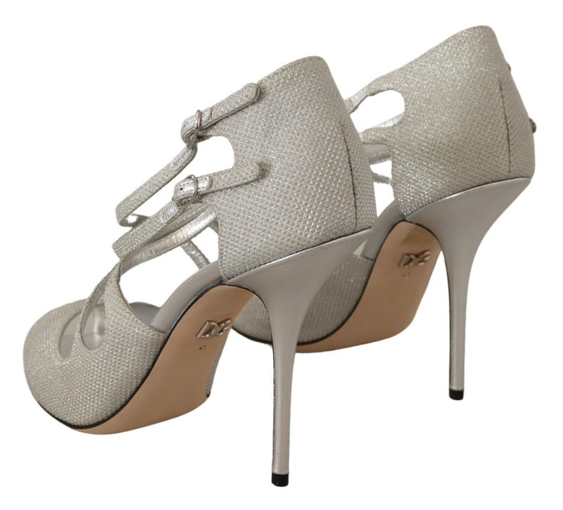 Silver Shimmers Sandals Pumps Shoes