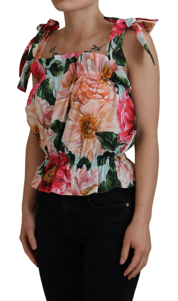 Multicolor Floral Print Sleeveless Tank Top