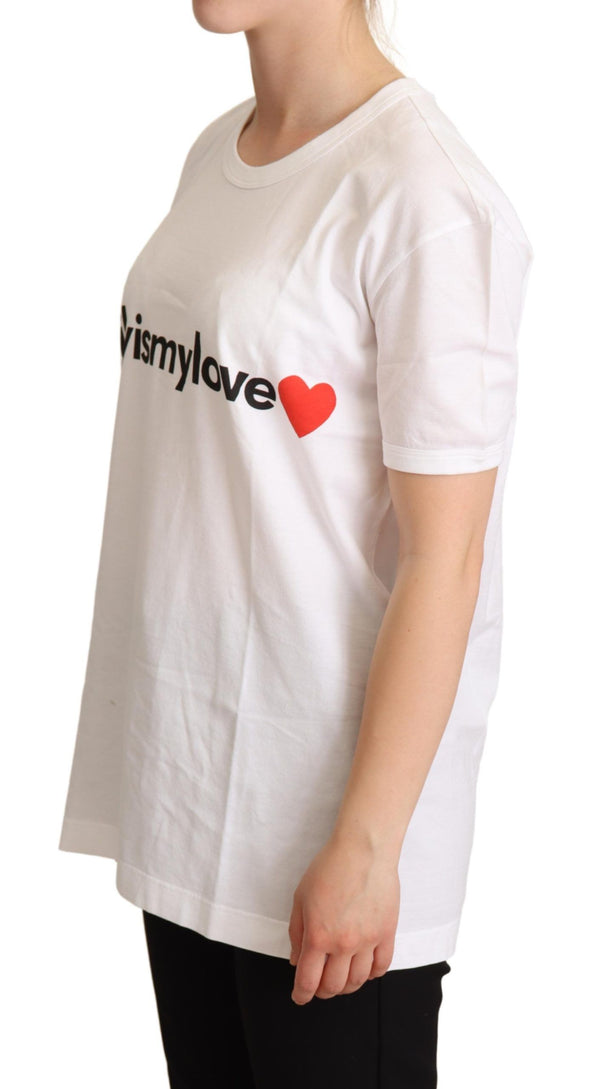 White Cotton #sicilyismylove Top  T-shirt