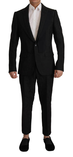 Black Polyester Formal 2 Piece MARTINI Suit