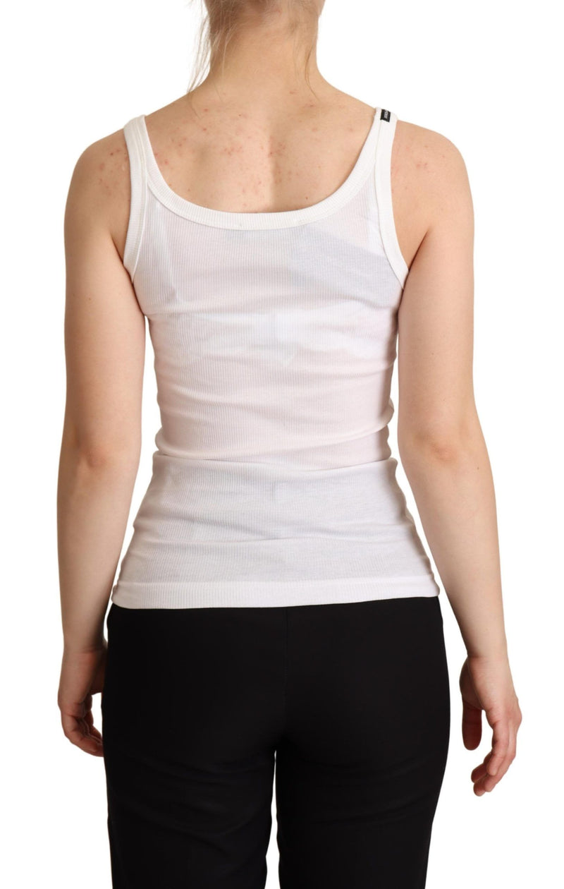 White Cotton Top Canotta Tank Top  T-shirt