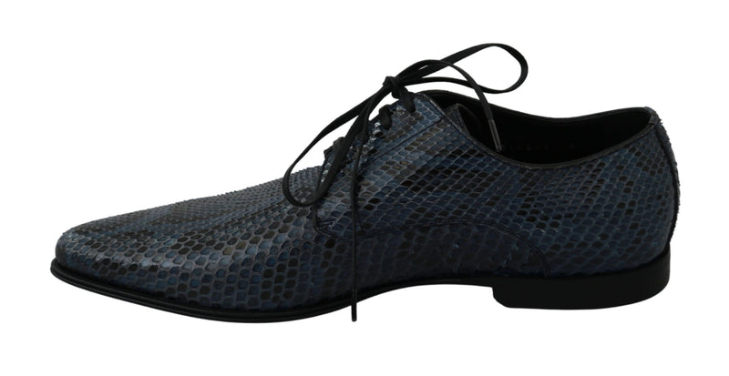 Blue Python Leather Snakeskin Dress Shoes