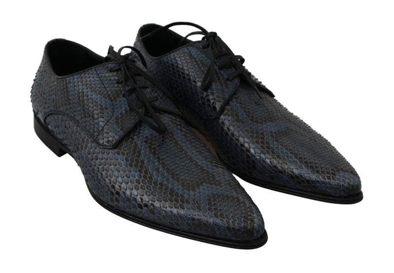 Blue Python Leather Snakeskin Dress Shoes