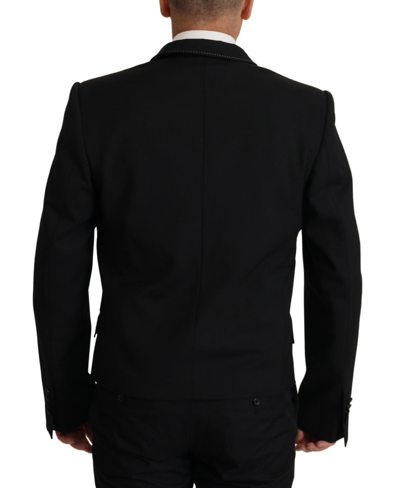 Black Double Breasted Coat Blazer Jacket