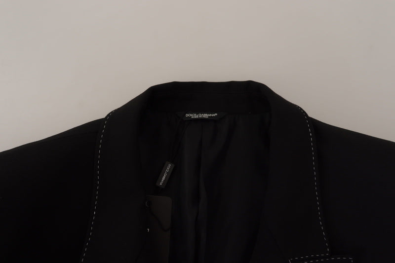 Black Double Breasted Coat Blazer Jacket