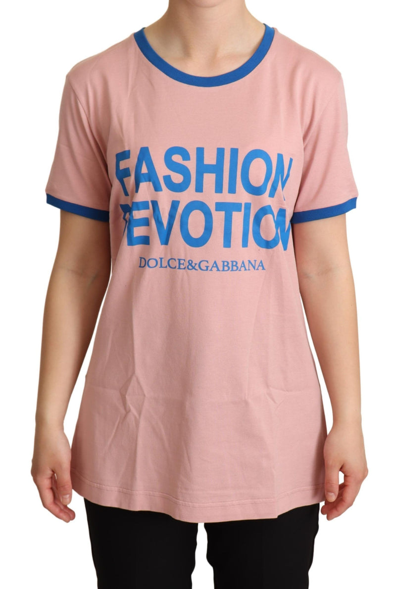 Pink FASHION DEVOTION Crewneck T-shirt