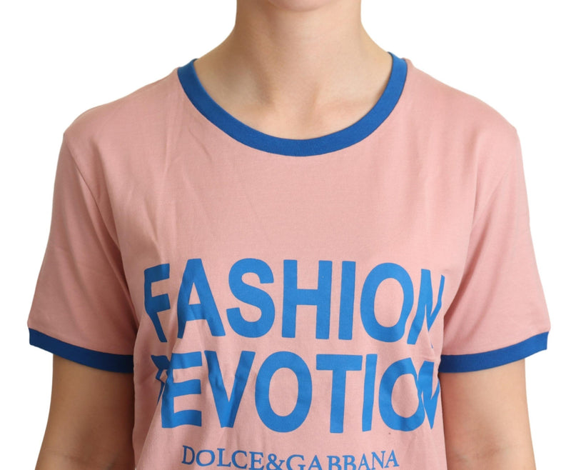 Pink FASHION DEVOTION Crewneck T-shirt