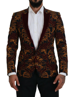 Multicolor Floral Single Breasted Martini Blazer