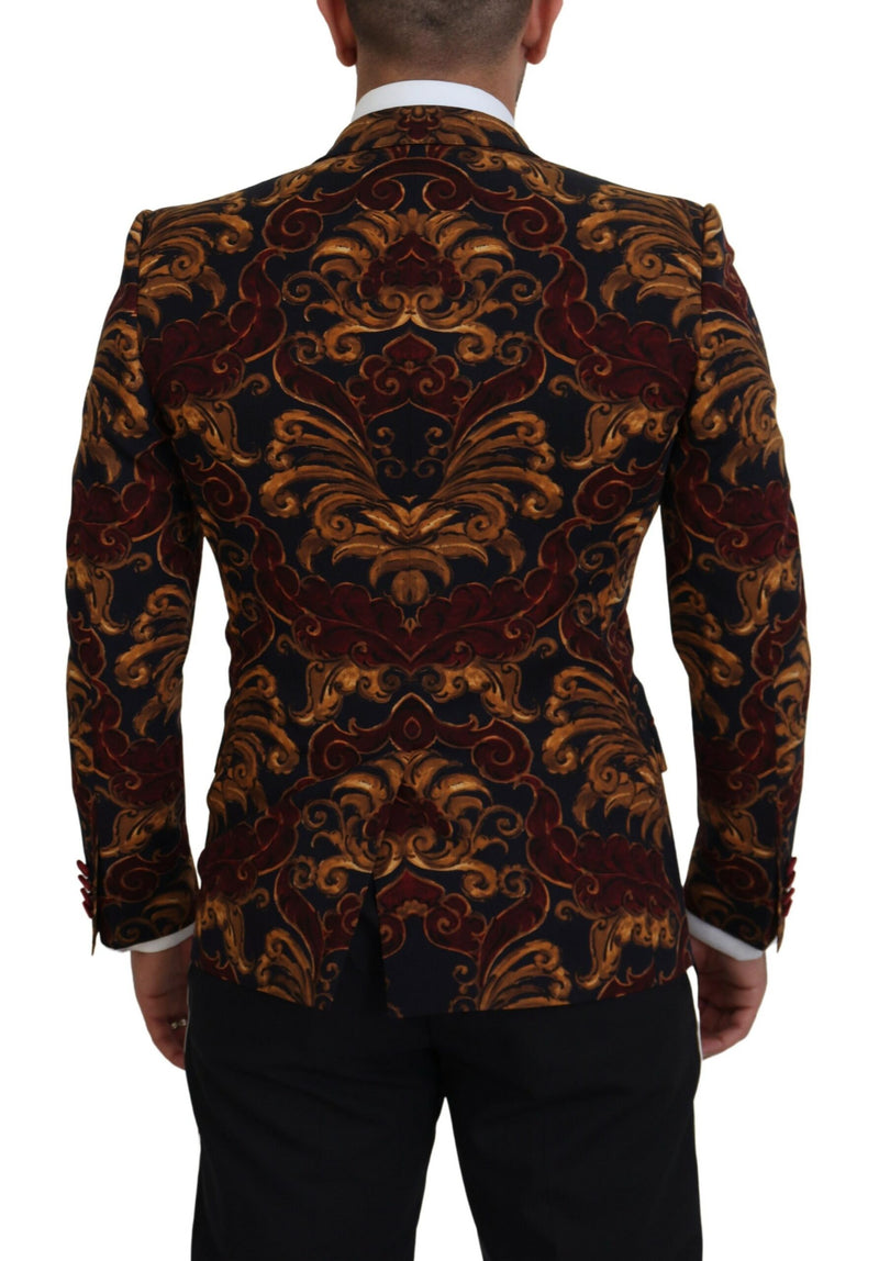 Multicolor Floral Single Breasted Martini Blazer