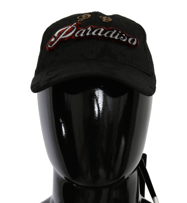 Black Paradiso Patch Baseball Cap Polyester Hat